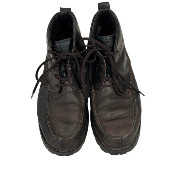 Timberland Men's 54568 Baluster Chukka Boots in Dark Brown Leather Size 9.5 - Picture 2 of 9